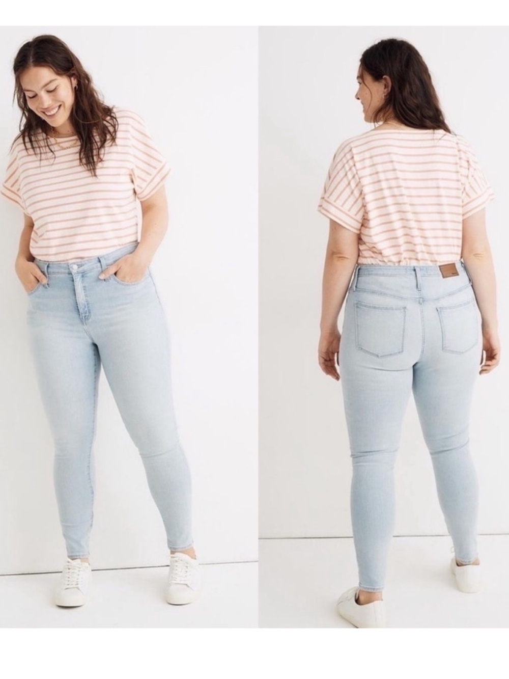 Madewell 9" Mid-Rise Skinny Crop Coolmax‎ Jeans Simon Wash Blue Size 31